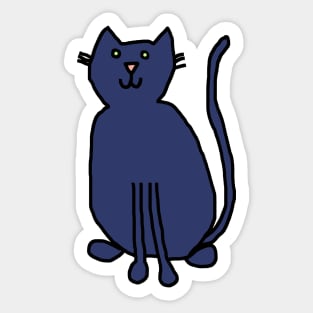 Blue Cat Sticker